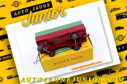 Le #2630 - Dinky Toys France - Remorque - Deux Essieux ridelles bâché est en vente sur Auto Jaune Junior ! Tekno, Politoys, Mebetoys, Mercury, Joal, Diapet, Märklin, TootsieToys. Vous avez le même jouet ? Profitez de notre expertise pour vous accompagner dans la vente de vos modèles ou votre collection ! Nous achetons tous lots de miniatures ! Contactez nous ! contact@autojaunejunior.com.