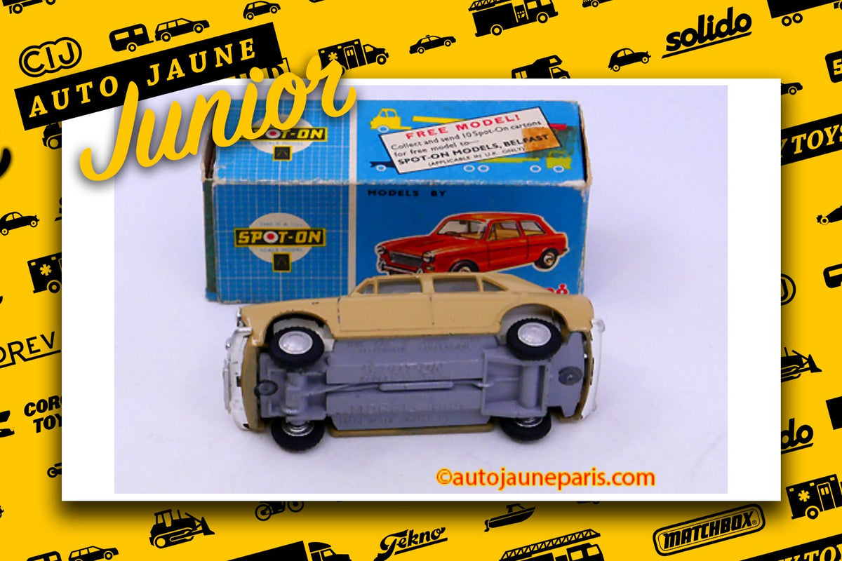 Le #2743 - Spot-On - Morris - 1100 est en vente sur Auto Jaune Junior ! Tekno, Politoys, Mebetoys, Mercury, Joal, Diapet, Märklin, TootsieToys. Vous avez le même jouet ? Profitez de notre expertise pour vous accompagner dans la vente de vos modèles ou votre collection ! Nous achetons tous lots de miniatures ! Contactez nous ! contact@autojaunejunior.com.