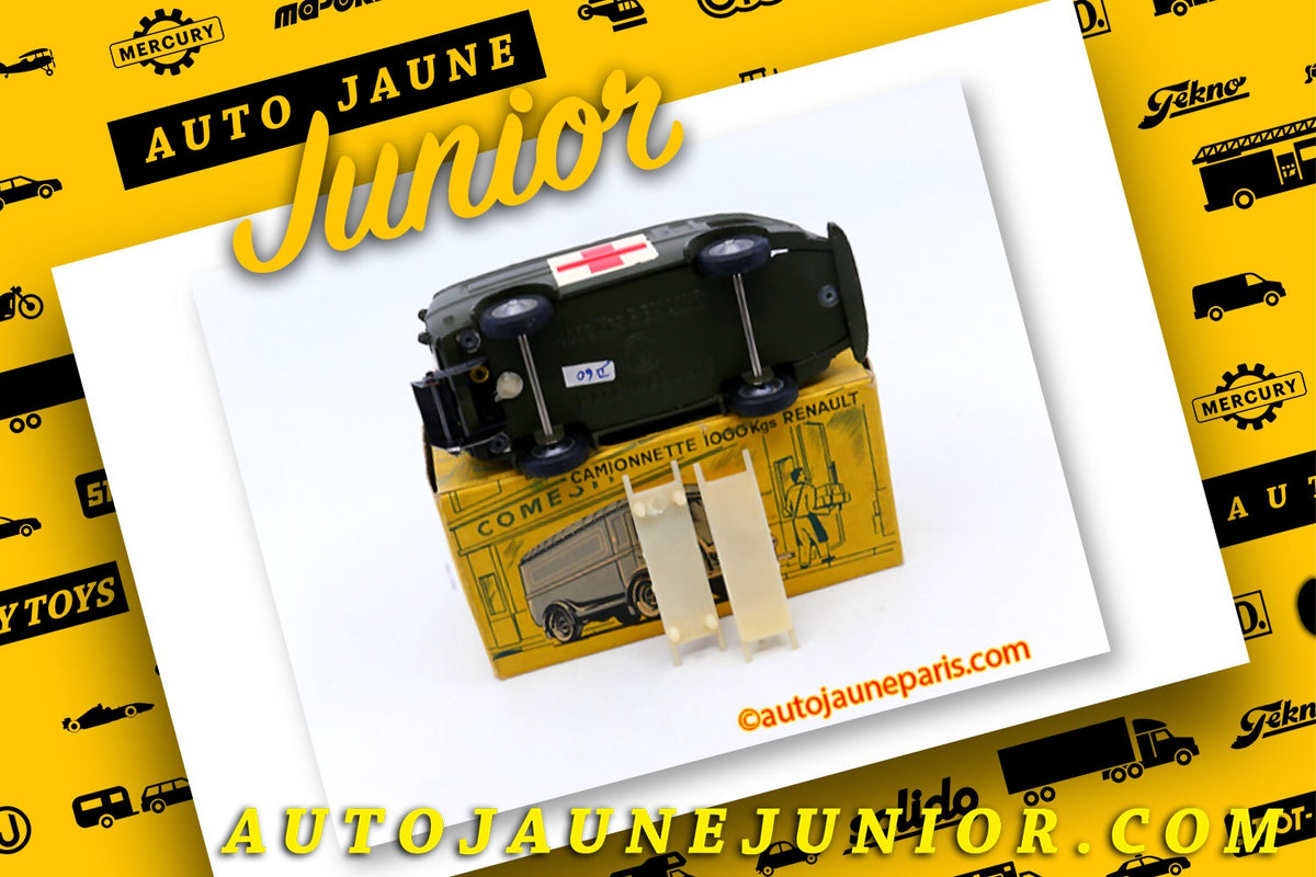 Le #2514 - C-I-J - Renault - 1000Kgs ambulance militaire Rare Variante est en vente sur Auto Jaune Junior ! Tekno, Politoys, Mebetoys, Mercury, Joal, Diapet, Märklin, TootsieToys. Vous avez le même jouet ? Profitez de notre expertise pour vous accompagner dans la vente de vos modèles ou votre collection ! Nous achetons tous lots de miniatures ! Contactez nous ! contact@autojaunejunior.com.