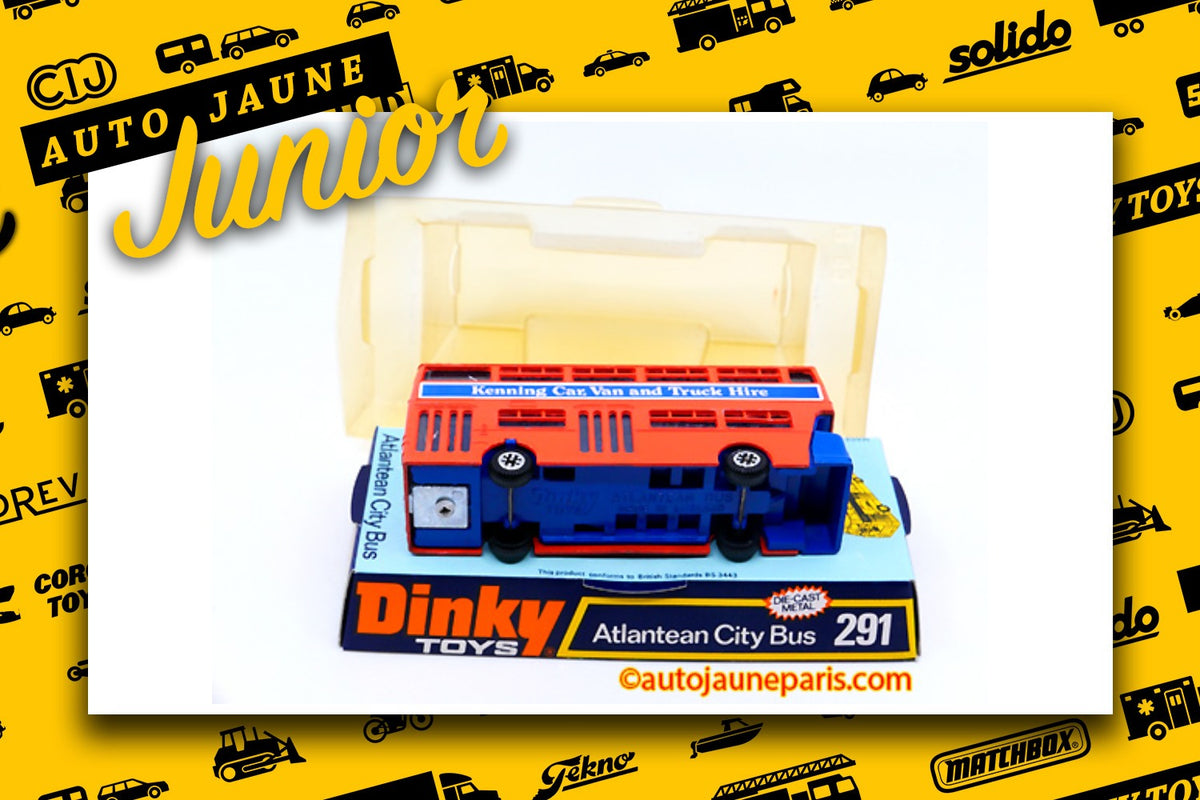 Le #2662 - Dinky Toys GB - Leyland - Atlantean "Kenning Car " est en vente sur Auto Jaune Junior ! Tekno, Politoys, Mebetoys, Mercury, Joal, Diapet, Märklin, TootsieToys. Vous avez le même jouet ? Profitez de notre expertise pour vous accompagner dans la vente de vos modèles ou votre collection ! Nous achetons tous lots de miniatures ! Contactez nous ! contact@autojaunejunior.com.