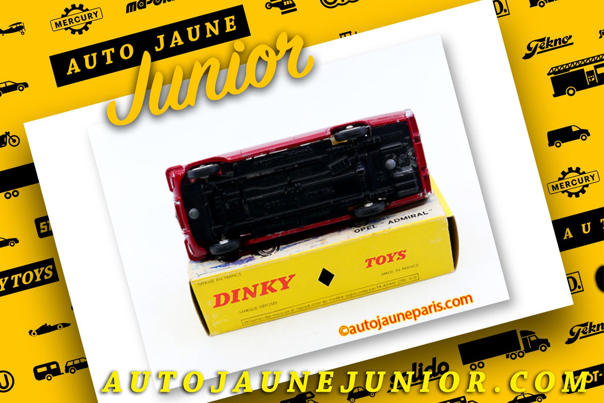 Le #2495 - Dinky Toys - Opel - Admiral est en vente sur Auto Jaune Junior ! Tekno, Politoys, Mebetoys, Mercury, Joal, Diapet, Märklin, TootsieToys. Vous avez le même jouet ? Profitez de notre expertise pour vous accompagner dans la vente de vos modèles ou votre collection ! Nous achetons tous lots de miniatures ! Contactez nous ! contact@autojaunejunior.com.