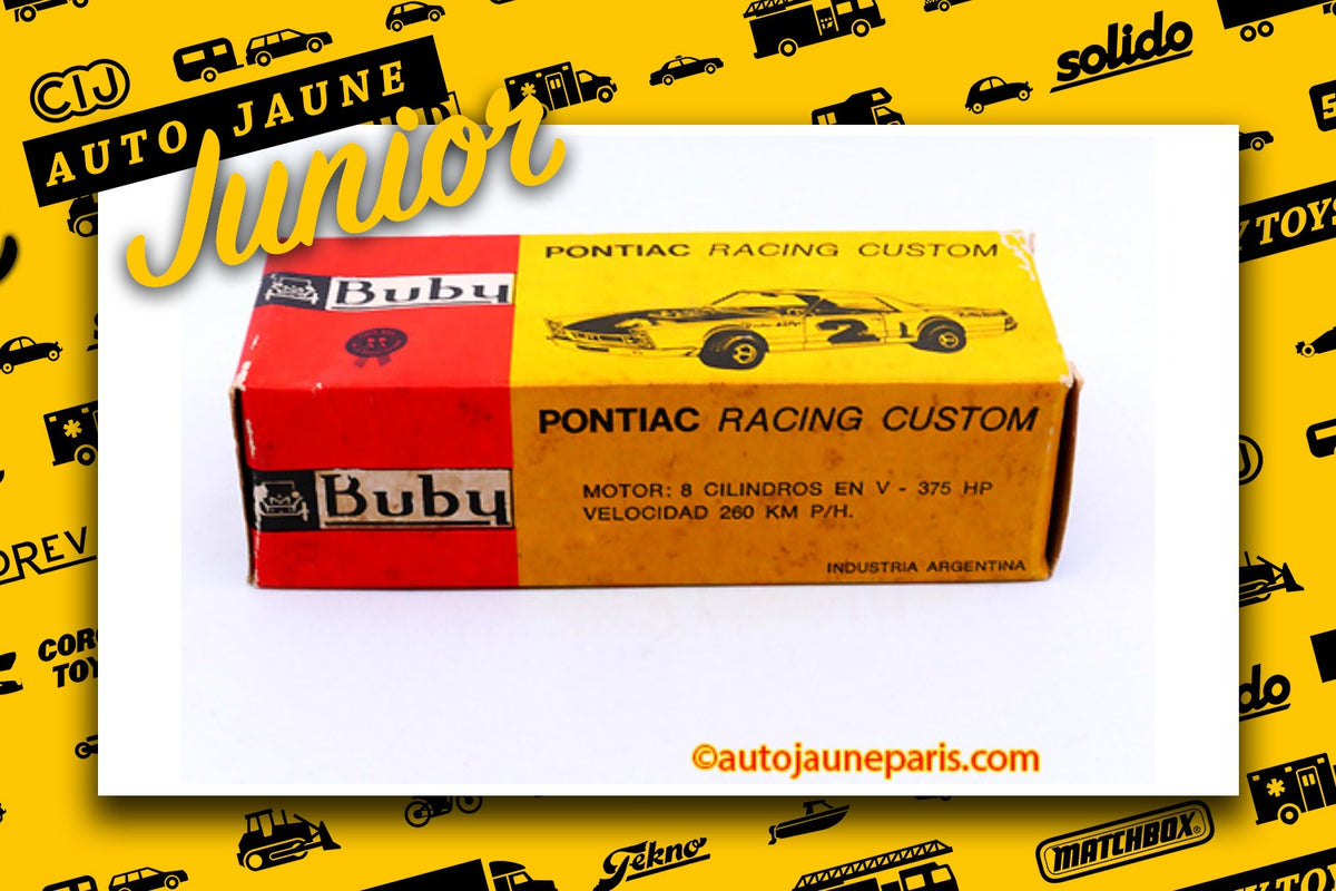 Le #4826 - Buby - Pontiac - Racing Custom est en vente sur Auto Jaune Junior ! Tekno, Politoys, Mebetoys, Mercury, Joal, Diapet, Märklin, TootsieToys. Vous avez le même jouet ? Profitez de notre expertise pour vous accompagner dans la vente de vos modèles ou votre collection ! Nous achetons tous lots de miniatures ! Contactez nous ! contact@autojaunejunior.com.