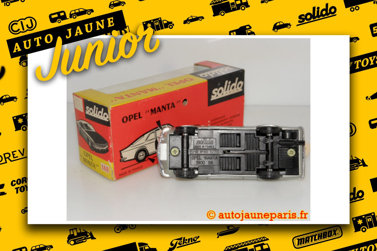 Le #2746 - Solido - Opel - Manta (marché japonais) est en vente sur Auto Jaune Junior ! Tekno, Politoys, Mebetoys, Mercury, Joal, Diapet, Märklin, TootsieToys. Vous avez le même jouet ? Profitez de notre expertise pour vous accompagner dans la vente de vos modèles ou votre collection ! Nous achetons tous lots de miniatures ! Contactez nous ! contact@autojaunejunior.com.