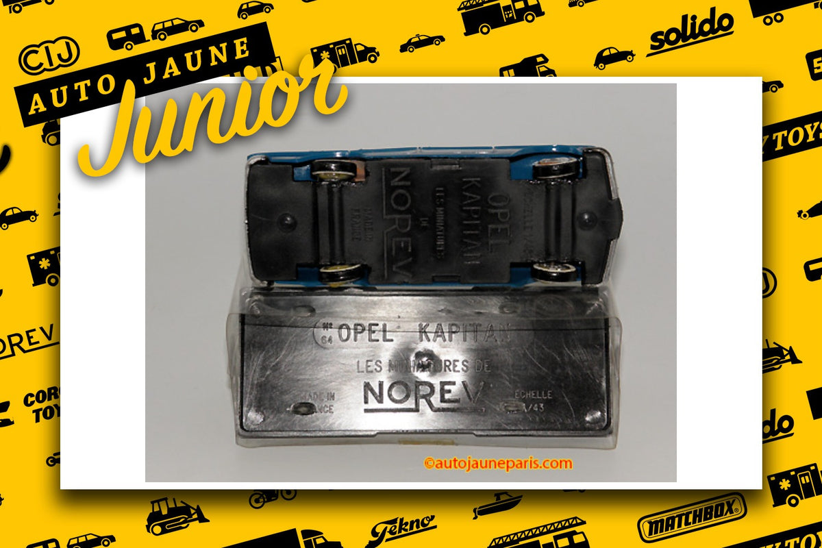 Le #2748 - Norev - Opel - Kapitan est en vente sur Auto Jaune Junior ! Tekno, Politoys, Mebetoys, Mercury, Joal, Diapet, Märklin, TootsieToys. Vous avez le même jouet ? Profitez de notre expertise pour vous accompagner dans la vente de vos modèles ou votre collection ! Nous achetons tous lots de miniatures ! Contactez nous ! contact@autojaunejunior.com.