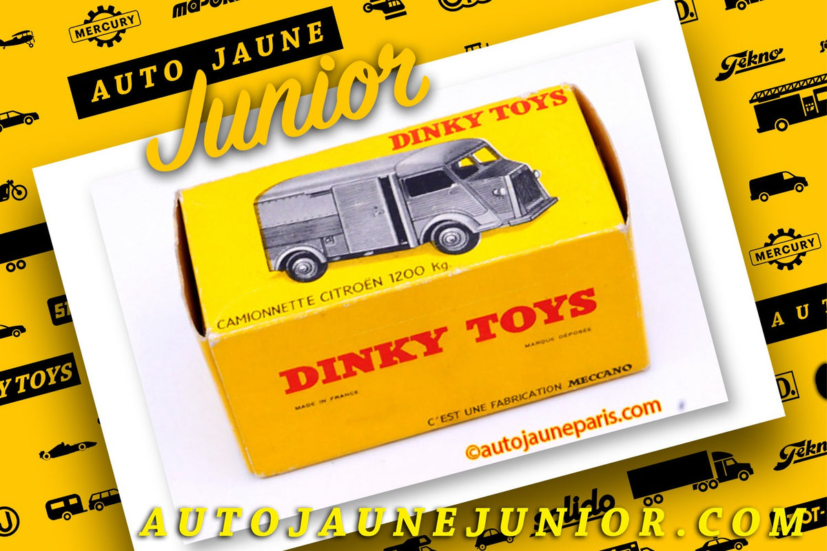 Le #2524 - Dinky Toys - Citroën - 1200kgs est en vente sur Auto Jaune Junior ! Tekno, Politoys, Mebetoys, Mercury, Joal, Diapet, Märklin, TootsieToys. Vous avez le même jouet ? Profitez de notre expertise pour vous accompagner dans la vente de vos modèles ou votre collection ! Nous achetons tous lots de miniatures ! Contactez nous ! contact@autojaunejunior.com.