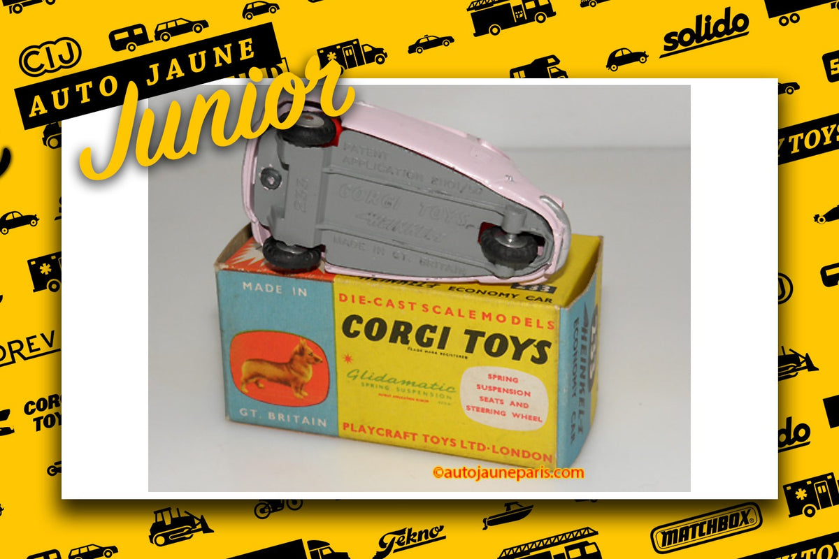 Le #2734 - Corgi Toys - Heinkel - Microcar est en vente sur Auto Jaune Junior ! Tekno, Politoys, Mebetoys, Mercury, Joal, Diapet, Märklin, TootsieToys. Vous avez le même jouet ? Profitez de notre expertise pour vous accompagner dans la vente de vos modèles ou votre collection ! Nous achetons tous lots de miniatures ! Contactez nous ! contact@autojaunejunior.com.
